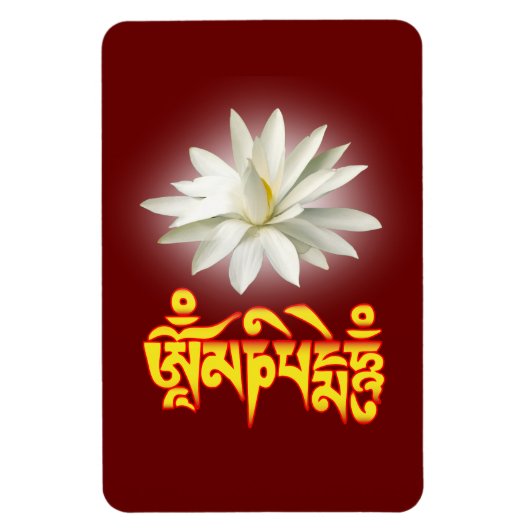 Om mani padme hum mantra magneet (Verticaal)