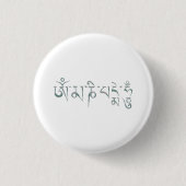 Om Mani Padme Hum Ronde Button 3,2 Cm (Voorkant)