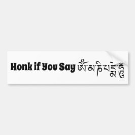 Om Mani Padme Hum Tibetaans boeddhistisch mantra Bumpersticker