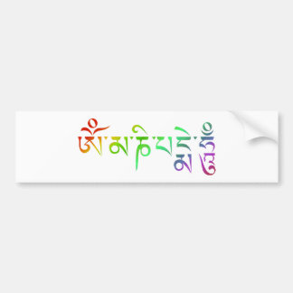 Om Mani Padme Hum Tibetaans Spreuk Regenboog Bumpersticker