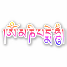 Om Mani Padme Hum Tibetan Buddhist Mantra Sticker