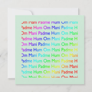 Om mani padme hum uitnodiging