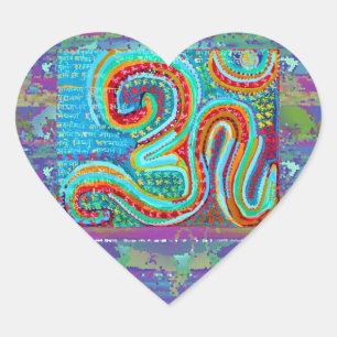 OM Mantra - 108 keer Hart Sticker