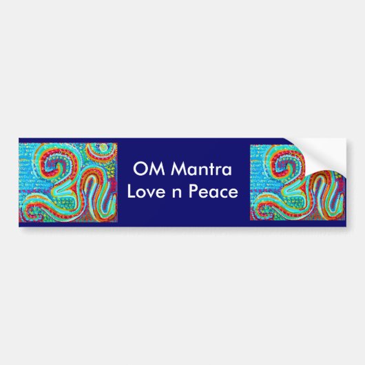 OM Mantra Om108 Bumpersticker (Voorkant)