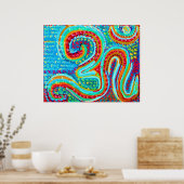OM MANTRA: Om 108 keer en andere mantra's Poster (Keuken)