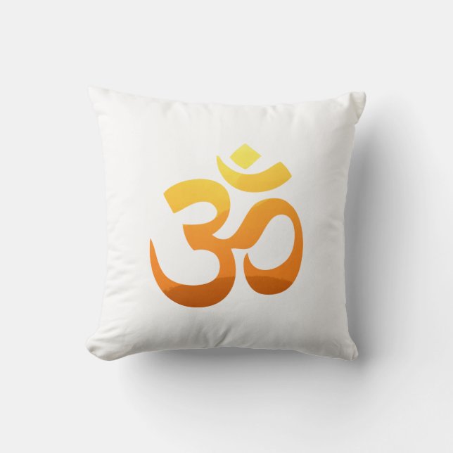 Om Mantra Symbol Asana Relax Meditation Yoga Kussen (Voorkant)