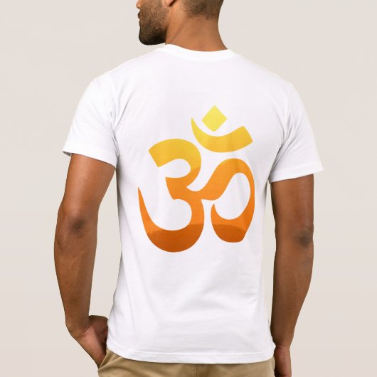 Om Mantra Symbol Meditation Yoga Back Design T-shirt (Achterkant)