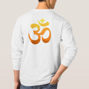 Om Mantra Symbol Yoga Back Design Mannen T-Shirt