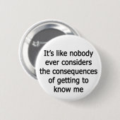 Om me te leren kennen ronde button 5,7 cm (Voorkant /achterkant)