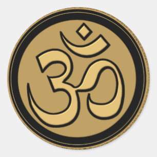OM Meditatie Ronde Sticker