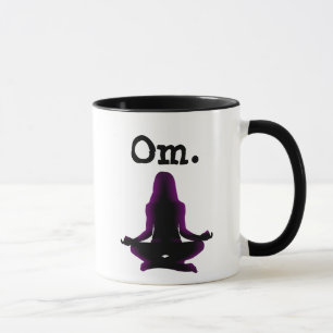Om meditatie yoga vrouw koffiemok mok