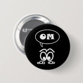 OM Meditation Funny Button (Voorkant /achterkant)