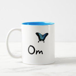 Om met Butterfly-Mok Tweekleurige Koffiemok