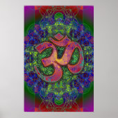 Om Metatron's Cube Mandala Poster (Voorkant)