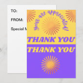 Om mijn waardering te Shows Bedankkaart (Voorkant / Achterkant)