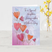 Om Moederdag Liefde met Sinaasappel en Roze te bui Kaart (Gele Bloem)