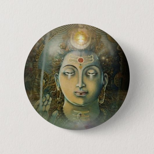 Om Namah Shivay Ronde Button 5,7 Cm (Voorkant)