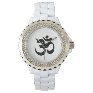 Om Namah Shivaya Aum Shanti Aum om Sybol ॐ Vrede Horloge