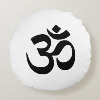 Om Namah Shivaya Aum Shanti Aum om Sybol ॐ Vrede Rond Kussen