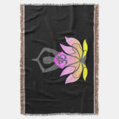OM Namaste Spirituele Lotus Flower Yoga Colors Deken (Voorkant Verticaal)