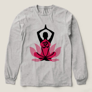 OM Namaste Spirituele Lotus Flower Yoga in Umber Tri-Blend Shirt