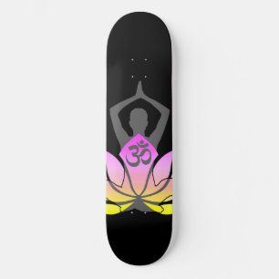 OM Namaste Spirituele Lotus Flower Yoga Pose Skateboard