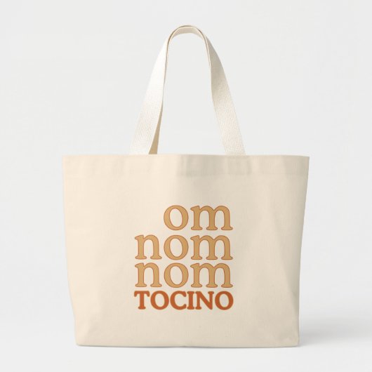 OM NOM Mmm... TOCINO Grote Tote Bag (Voorkant)