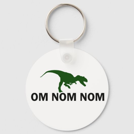 Om Nom Nom Dinosaur Rawr is Hungry Sleutelhanger (Voorkant)