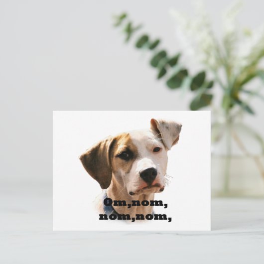 Om, nom, nom, nom. briefkaart (Staand voorkant)