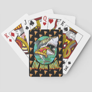 Om Nom Nom Pizza Shark Pokerkaarten