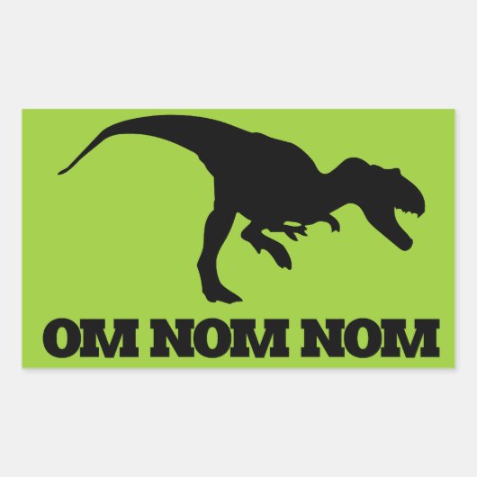 Om Nom Nom Rechthoekige Sticker (Voorkant)