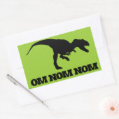 Om Nom Nom Rechthoekige Sticker (Envelop)