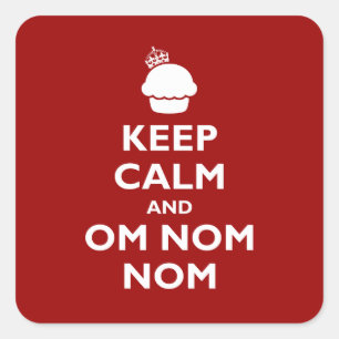 Om Nom Nom Vierkante Sticker