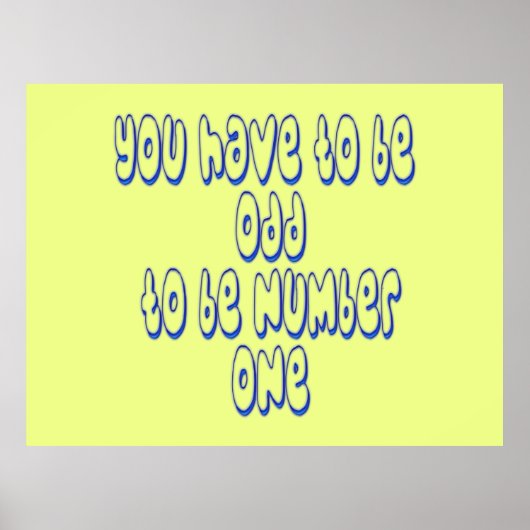 Om nummer één te zijn poster (Voorkant)