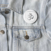 Om of Aum Mantra Meditation Ronde Button 5,7 Cm (In situ)