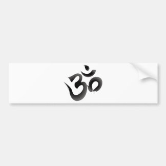 Om of Aum Symbol (zwarte kleurenkalligrafie) Bumpersticker