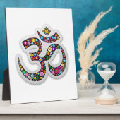 Om Ohm Aum Namaste Yoga Symbol Fotoplaat (Zijkant)
