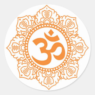 Om - Ohm - Aum Symbol Ronde Sticker