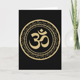 Om Ohm Aum Symbool Spirituele Yoga Kaart