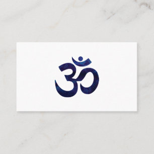 Om Ohm Symbol Sign Yoga Meditation Zen Visitekaartje