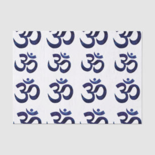 Om Ohm Symbool Teken Yoga Meditatie Zen Patroon Tissuepapier