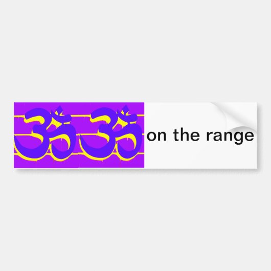 Om, om op de waaier van de bumpersticker (Voorkant)
