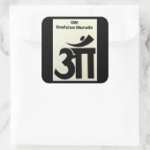 OM Omfalon Murado Vierkante Sticker (Tas)