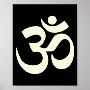 Om Omkar Aum Symbool Grafisch Spiritueel Yoga Medi Poster
