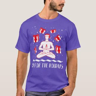 Om Pour Les Vacances Funny Yoga Tshirt de Noël Ho