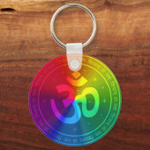 Om regenboogontwerp sleutelhanger (Voorkant)