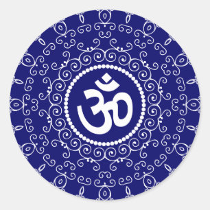 Om Ronde Sticker