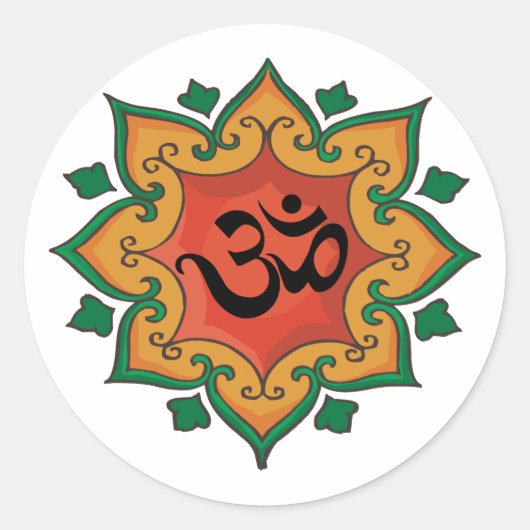 Om Ronde Sticker (Voorkant)