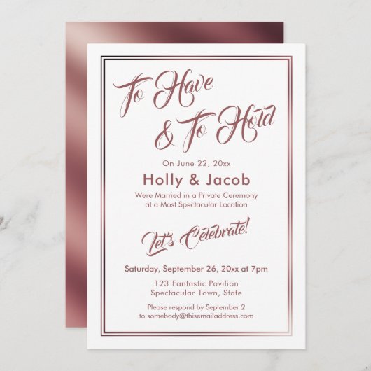 Om Roos goud boven wit te hebben en te houden, Ont Kaart (Voorkant / Achterkant)