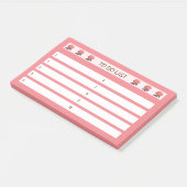 Om Rozen op roze en wit aan te bieden Post-it® Notes (Schuin)